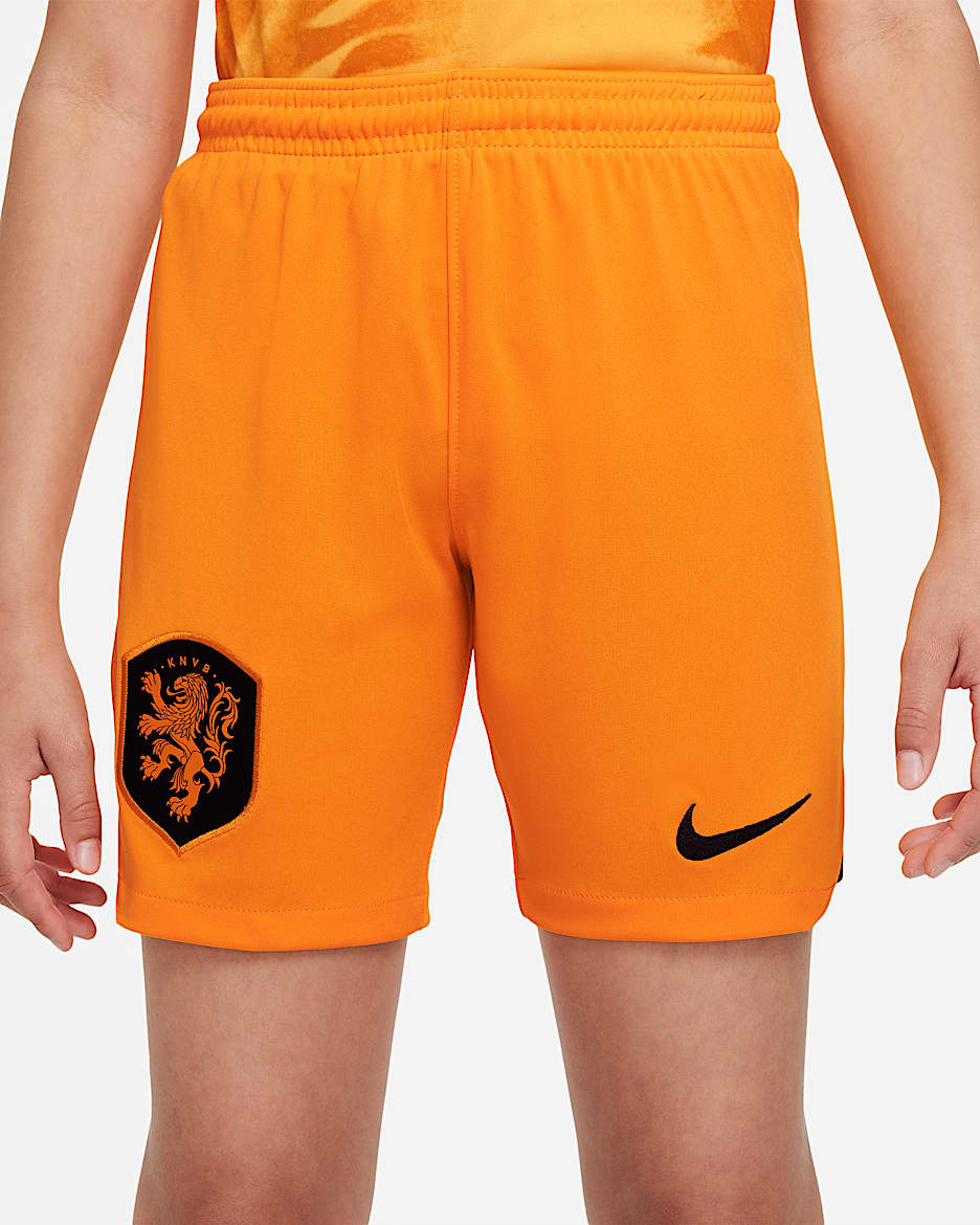 Netherlands 2022 23 Stadium Home Older Kids Nike Dri FIT Football Shorts